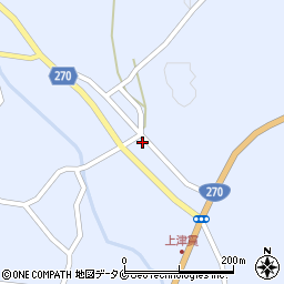 鹿児島県南さつま市加世田津貫14386-1周辺の地図
