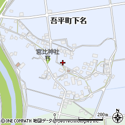 鹿児島県鹿屋市吾平町下名周辺の地図