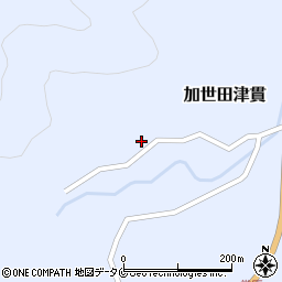 鹿児島県南さつま市加世田津貫6159-1周辺の地図