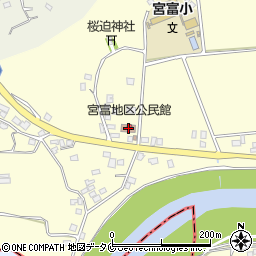 宮富地区公民館周辺の地図