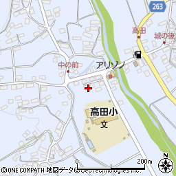 南九州市　高田地区公民館周辺の地図