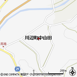 鹿児島県南九州市川辺町中山田周辺の地図