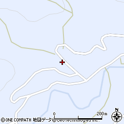 鹿児島県南さつま市加世田津貫1998周辺の地図