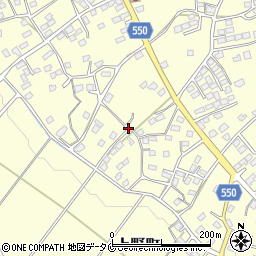 鹿児島県鹿屋市上野町周辺の地図
