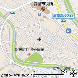 鹿児島県鹿屋市新栄町周辺の地図
