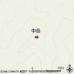 中岳周辺の地図