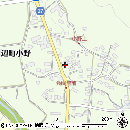 鹿児島県南九州市川辺町小野周辺の地図
