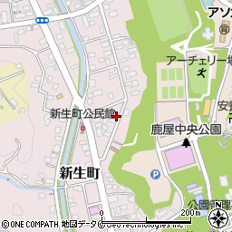 鹿児島県鹿屋市新生町17-13周辺の地図