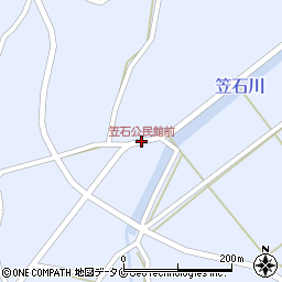 笠石公民館前周辺の地図