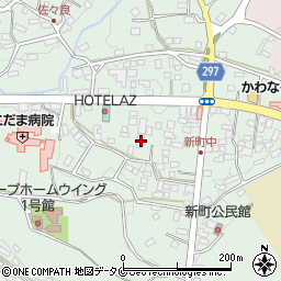 鹿児島県南九州市川辺町田部田3638-2周辺の地図