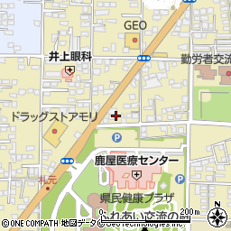 熊本水道サービス周辺の地図