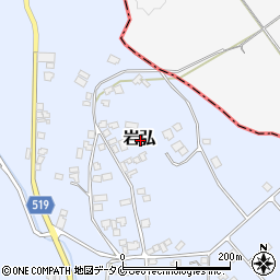 〒893-1611 鹿児島県肝属郡東串良町岩弘の地図