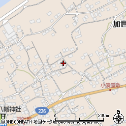 鹿児島県南さつま市加世田小湊7966周辺の地図