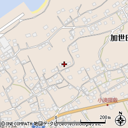 鹿児島県南さつま市加世田小湊7955周辺の地図