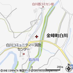 鹿児島県南さつま市金峰町白川4380周辺の地図