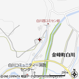 鹿児島県南さつま市金峰町白川4396周辺の地図