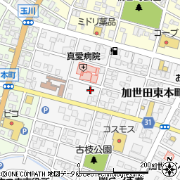 鹿児島県南さつま市加世田東本町周辺の地図