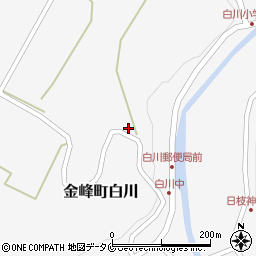 鹿児島県南さつま市金峰町白川3033周辺の地図