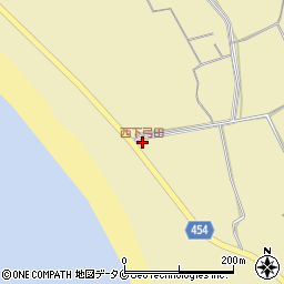 西下弓田周辺の地図