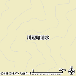 鹿児島県南九州市川辺町清水周辺の地図