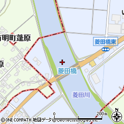 菱田橋周辺の地図