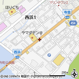 宮崎県串間市西浜周辺の地図