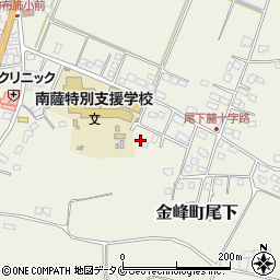 鹿児島県南さつま市金峰町尾下2782周辺の地図