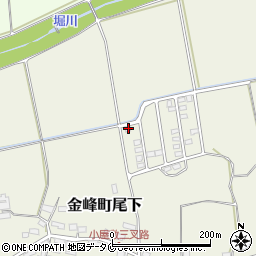 鹿児島県南さつま市金峰町尾下812-2周辺の地図