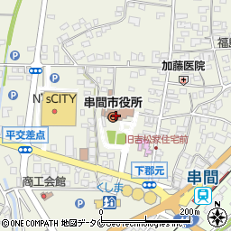 宮崎県串間市周辺の地図