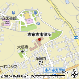 鹿児島県志布志市周辺の地図