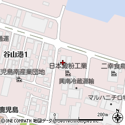 日本澱粉工業谷山港工場周辺の地図