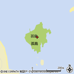 孤島周辺の地図