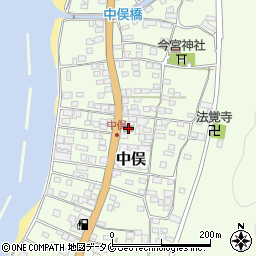 中俣簡易郵便局周辺の地図