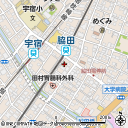 ファミリーマート脇田電停前店周辺の地図