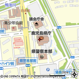 鹿児島銀行県庁支店周辺の地図
