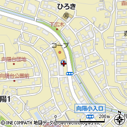 コープ宇宿店駐車場周辺の地図
