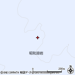 昭和溶岩周辺の地図