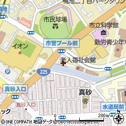 鹿児島県くみあい開発株式会社　鴨池ＳＳ周辺の地図