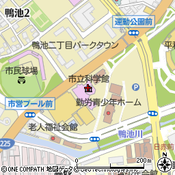 鹿児島市立科学館周辺の地図