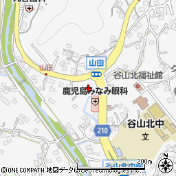 セブンイレブン鹿児島山田町店周辺の地図
