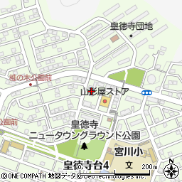 皇徳寺　台なごみ園周辺の地図