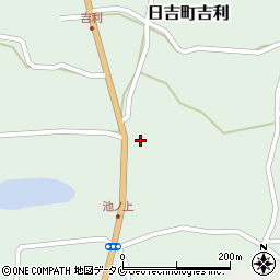 鹿児島県日置市日吉町吉利周辺の地図