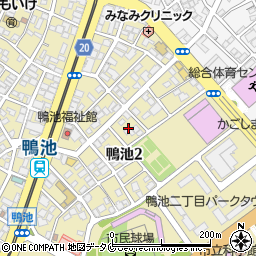 鹿児島県鹿児島市鴨池2丁目13周辺の地図