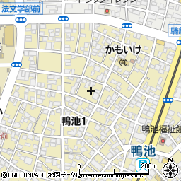 鹿児島県鹿児島市鴨池1丁目18周辺の地図