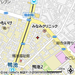 鹿児島県鹿児島市鴨池2丁目周辺の地図