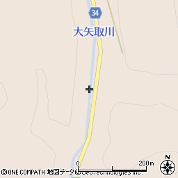 大矢取川周辺の地図