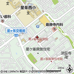 南日本銀行星ヶ峯支店周辺の地図