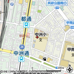 中洲校区　コミュニティ協議会周辺の地図