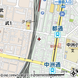 日産レンタカー鹿児島中央駅ステーション周辺の地図