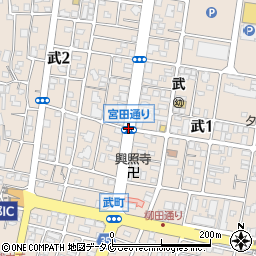 宮田通り周辺の地図